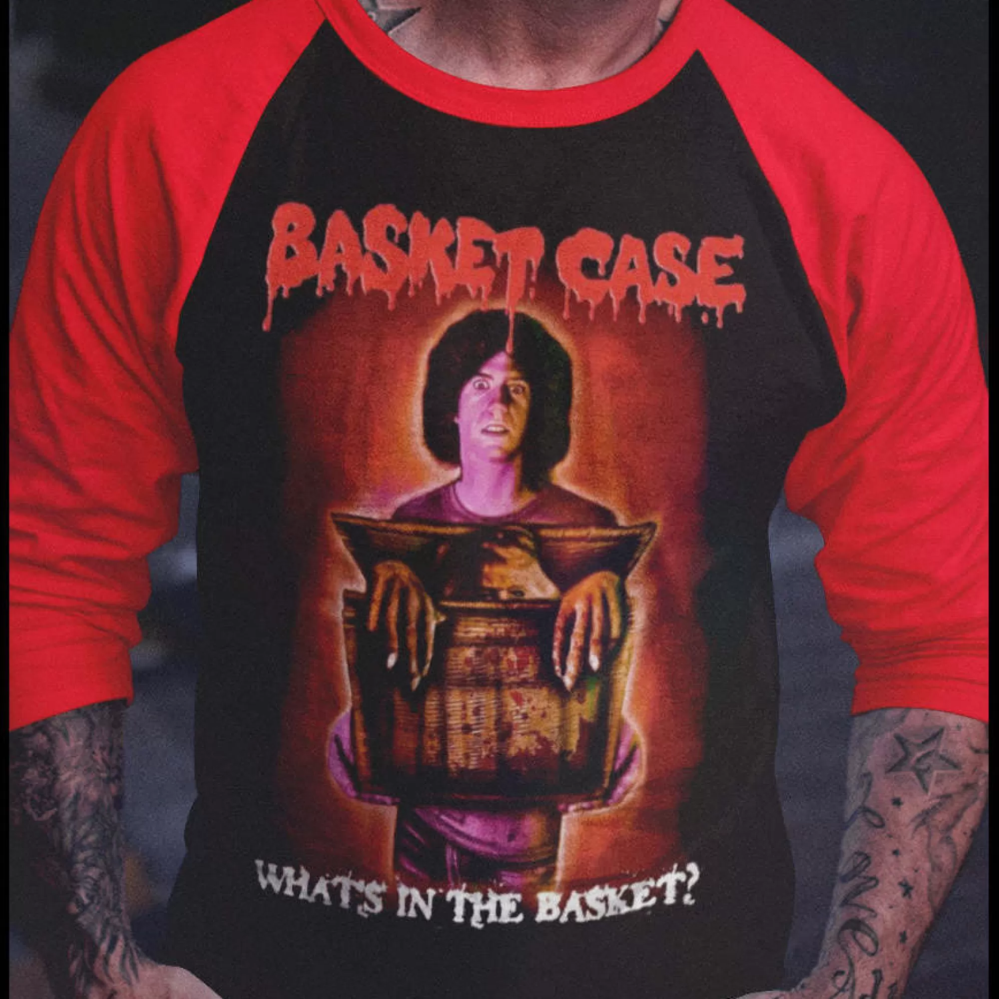 - Whats In The Basket Raglan Shirt<Basket case Hot