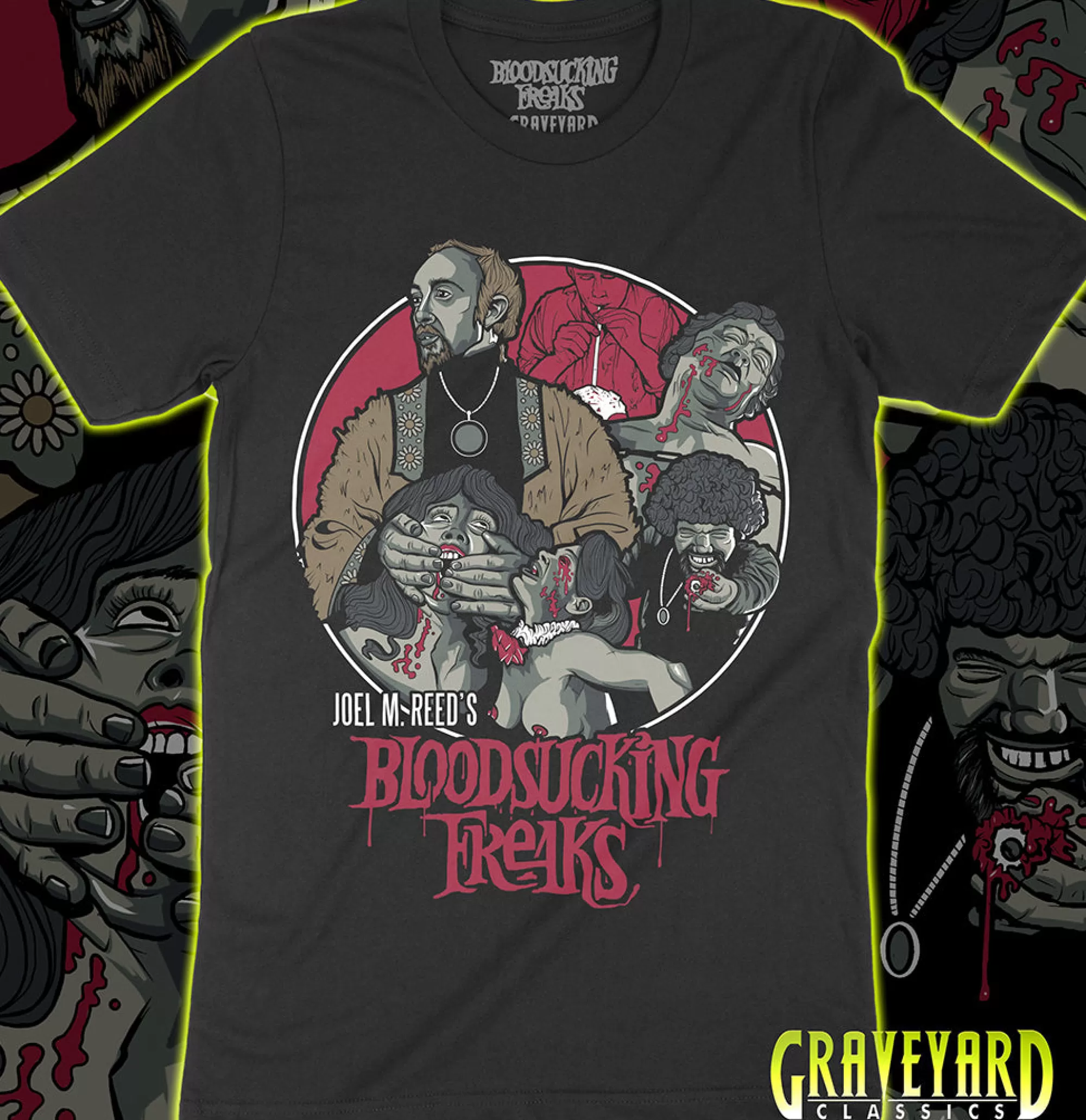 Bloodsucking Freaks - Joel Reed T-Shirt<Troma Discount