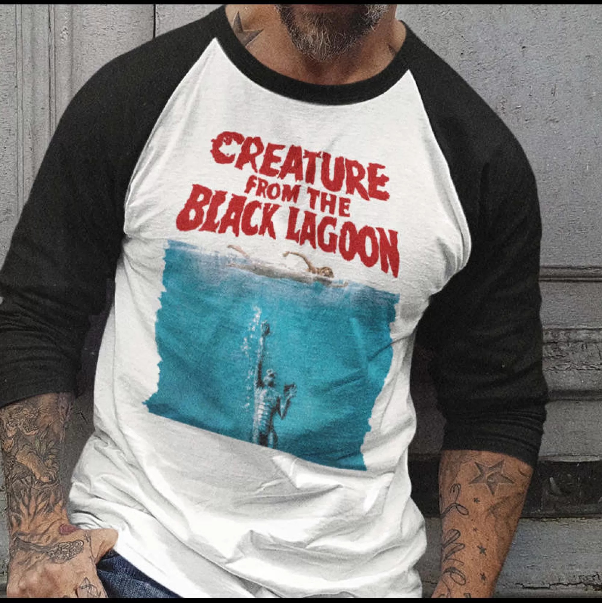 Raglan Shirt<Creature From The Black Lagoon Discount