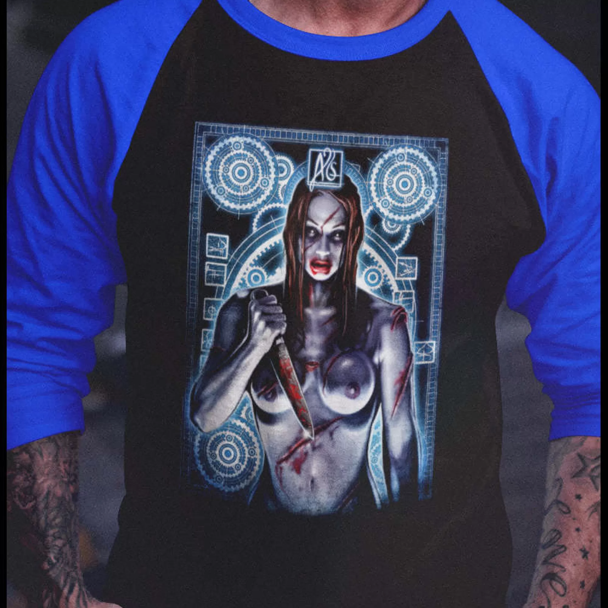 - The Angry Princess Gears Raglan<Thirteen Ghosts Flash Sale